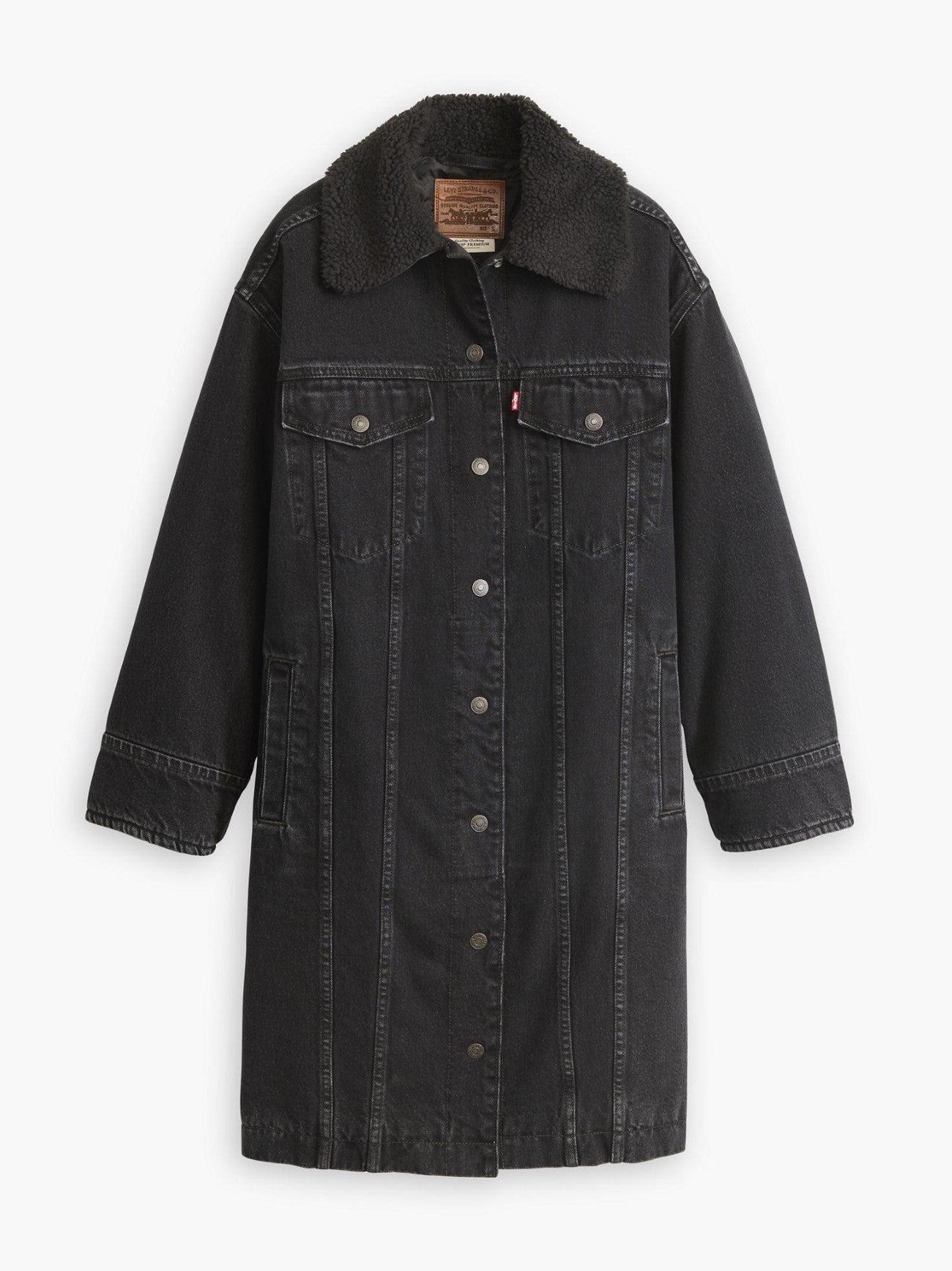 Womens Come Back Trucker Longline Padded Trucker Jacket