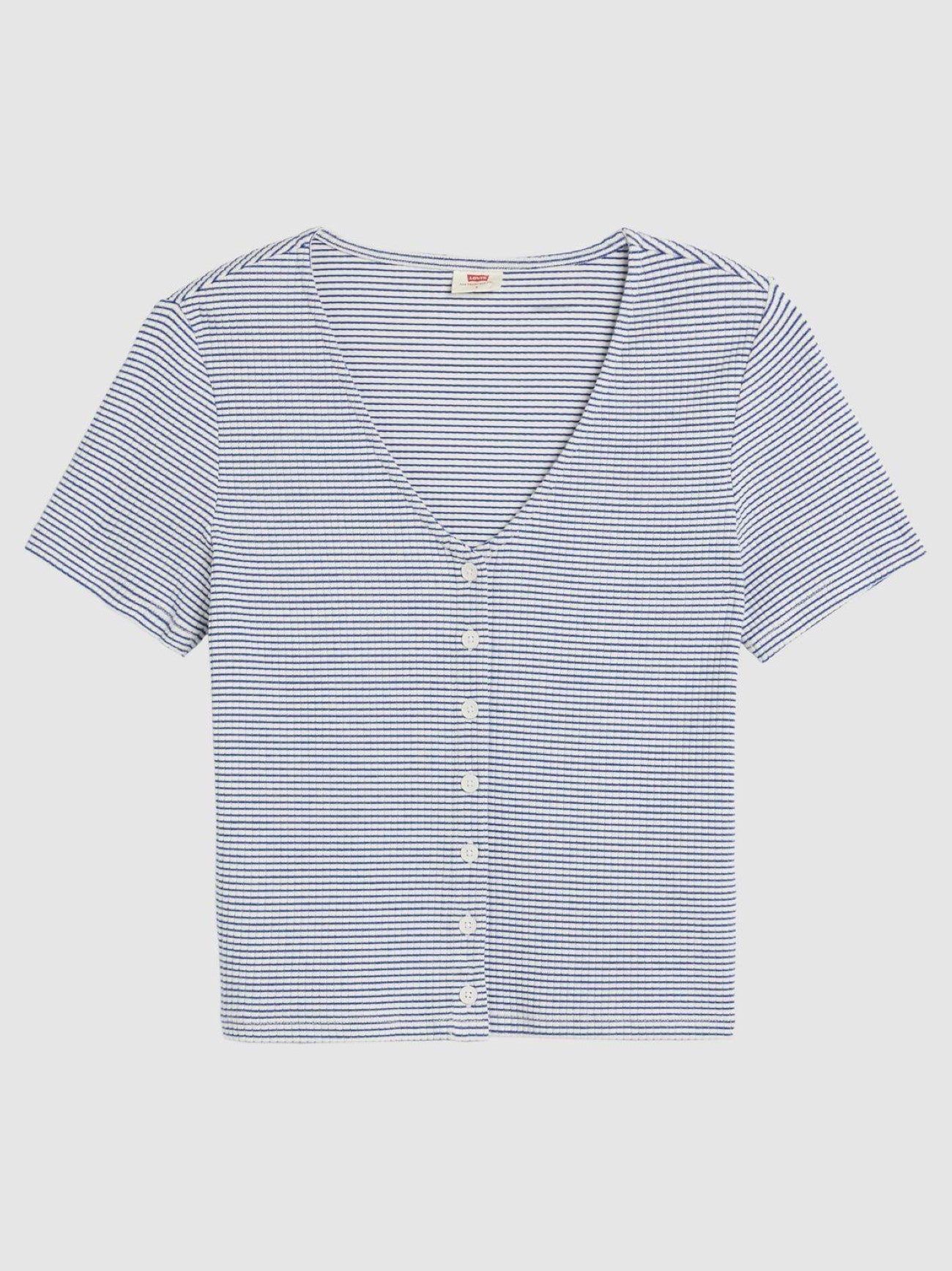 Womens Mesa Stripe Mazarine Blue Muse Short Sleeve T-Shirt