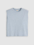 Womens Forever Blue Boxy Tank Top