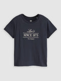 Womens Levis Since 1873 Navy Blazer Graphic Print Boxy T-Shirt