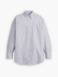Womens Reynalda Stripe Navy Blazer Pieced Lola Shirt