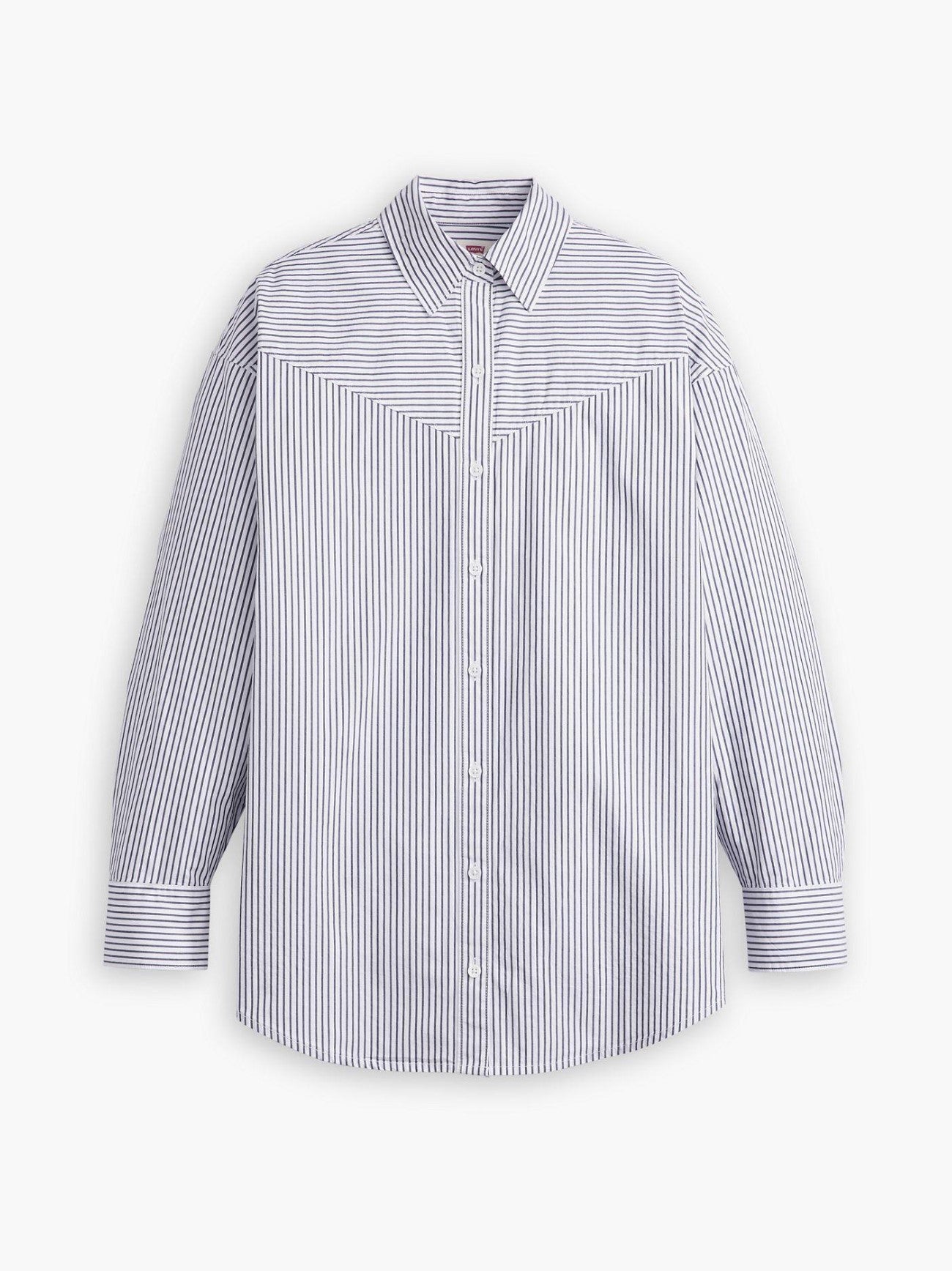 Womens Reynalda Stripe Navy Blazer Pieced Lola Shirt