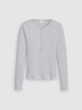 Womens Starstruck Heather Grey Dry Goods Vacationer Long Sleeve Top