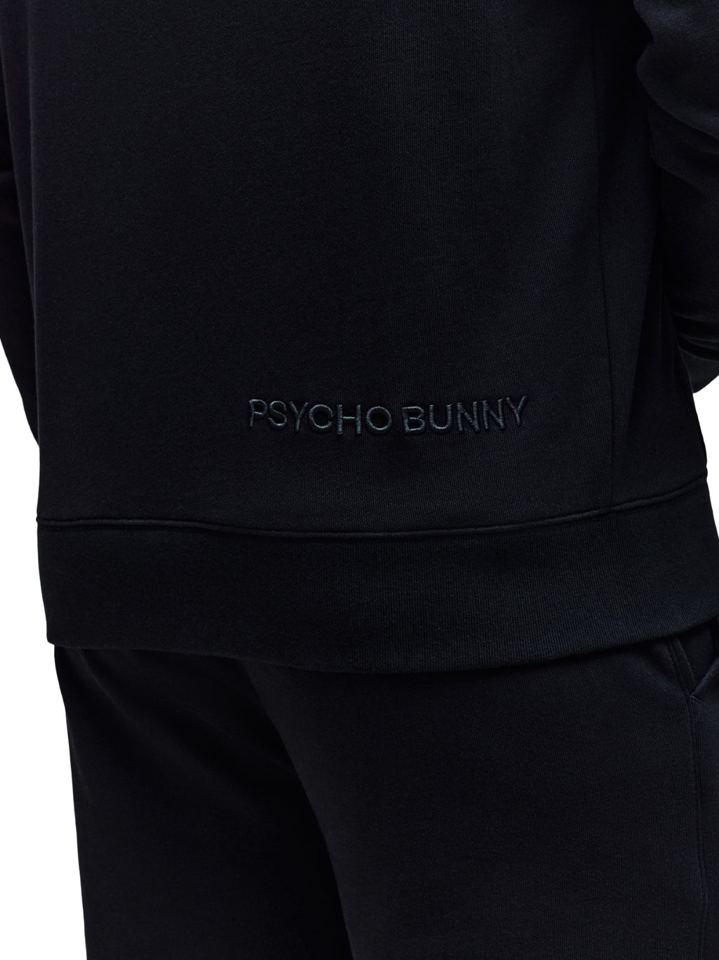 Mens Black Costello Embroidered French Terry Hoodie