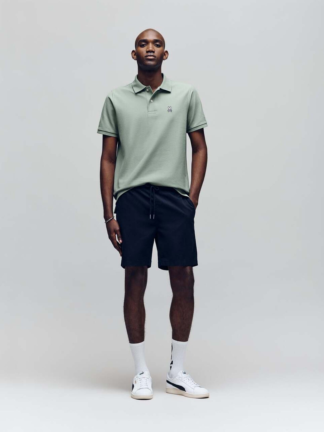Mens Iceberg Green Classic Pique Polo Shirt