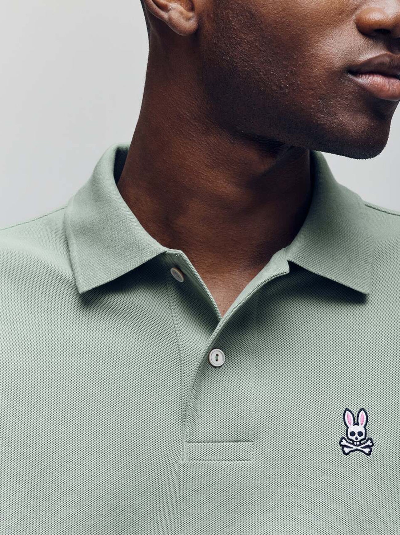 Mens Iceberg Green Classic Pique Polo Shirt
