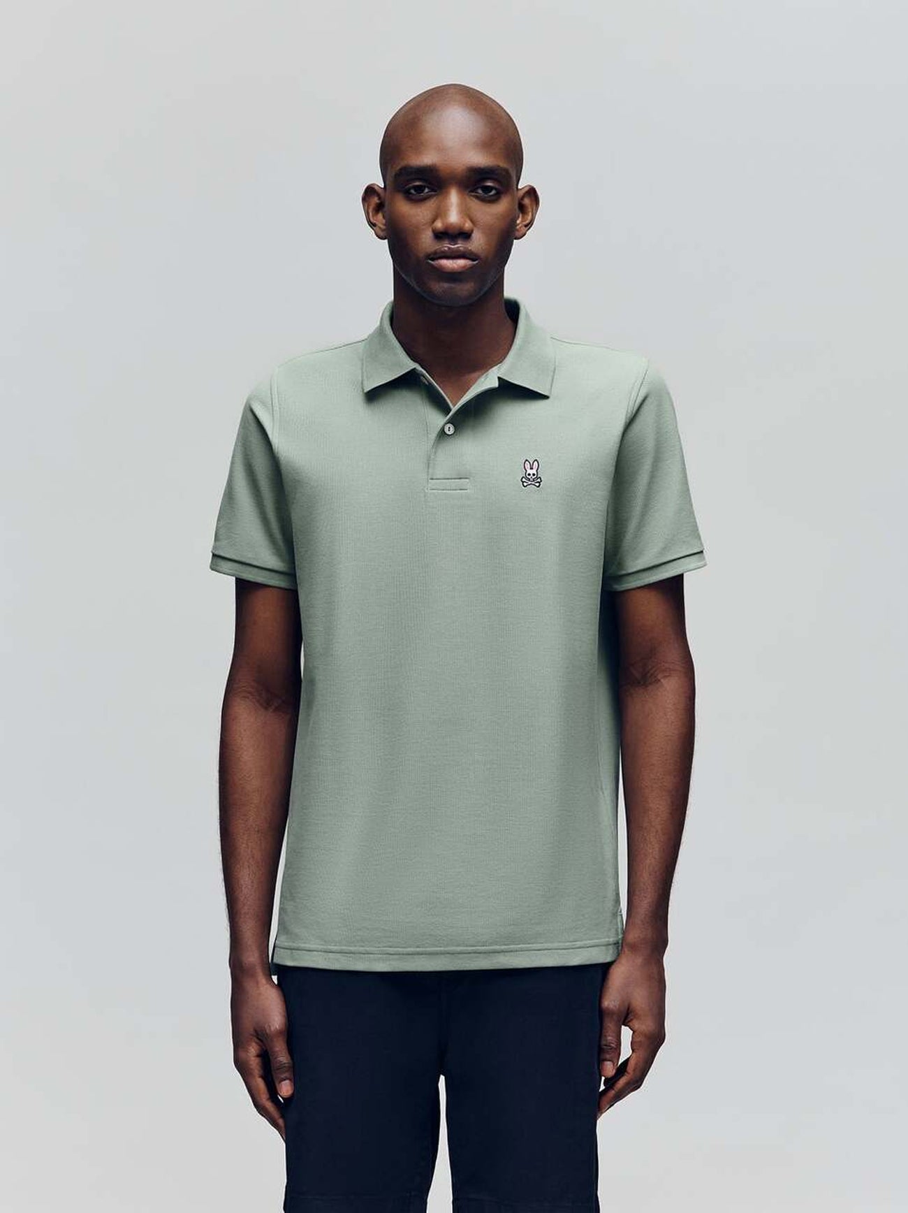 Mens Iceberg Green Classic Pique Polo Shirt