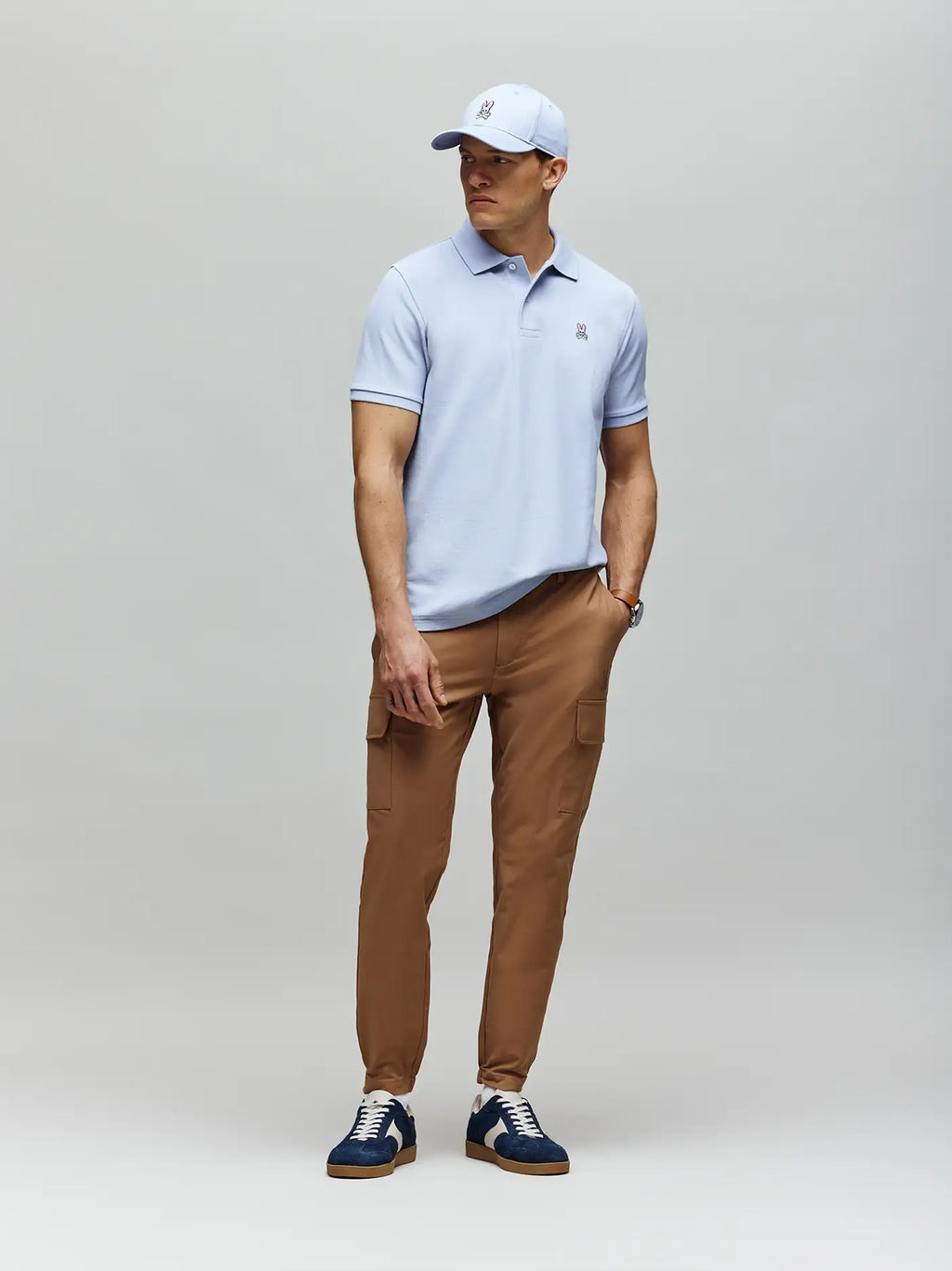 Mens Zen Blue Classic Pique Polo Shirt