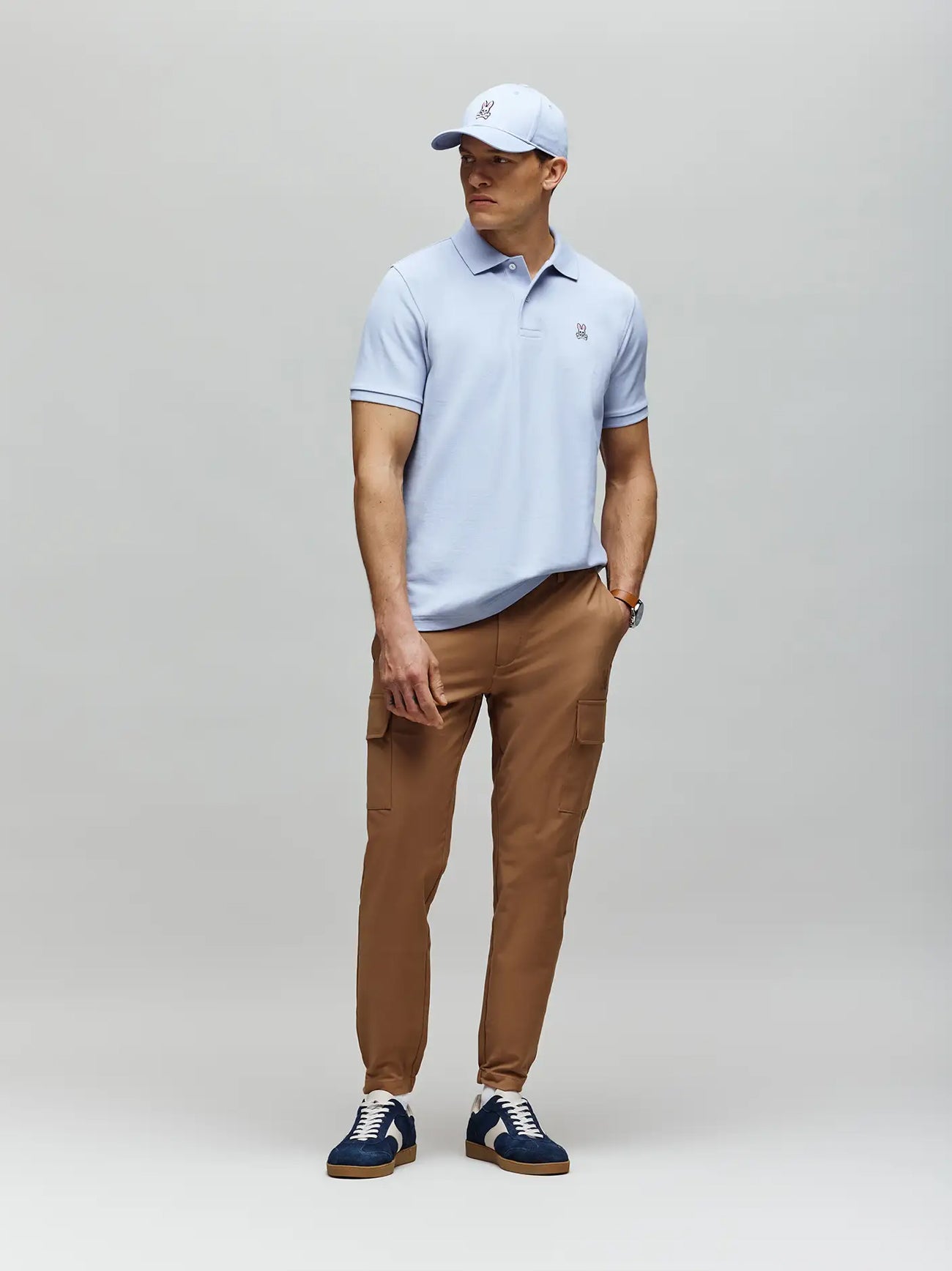 Mens Zen Blue Classic Pique Polo Shirt