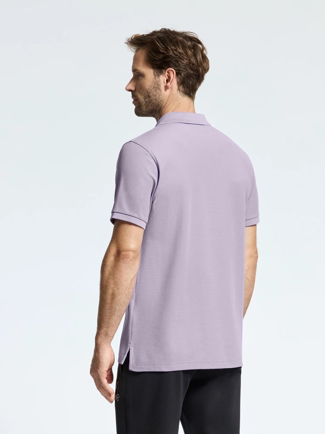 Mens Lavender Grey Classic Pique Polo Shirt