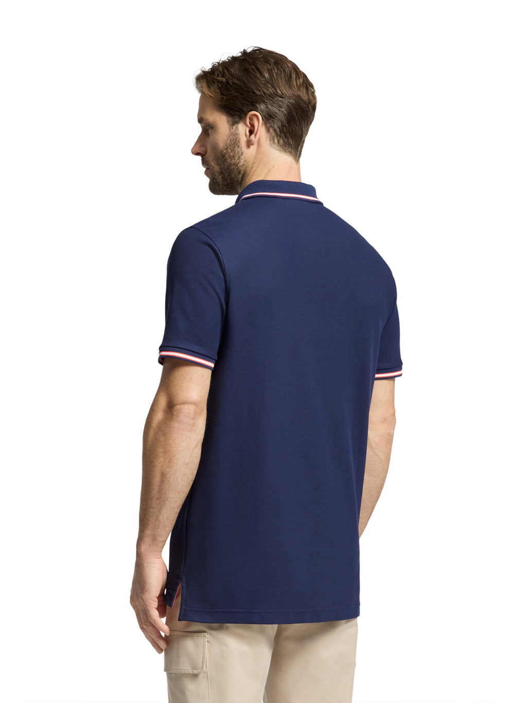 Mens Evening Blue Stirling Pique Polo Shirt