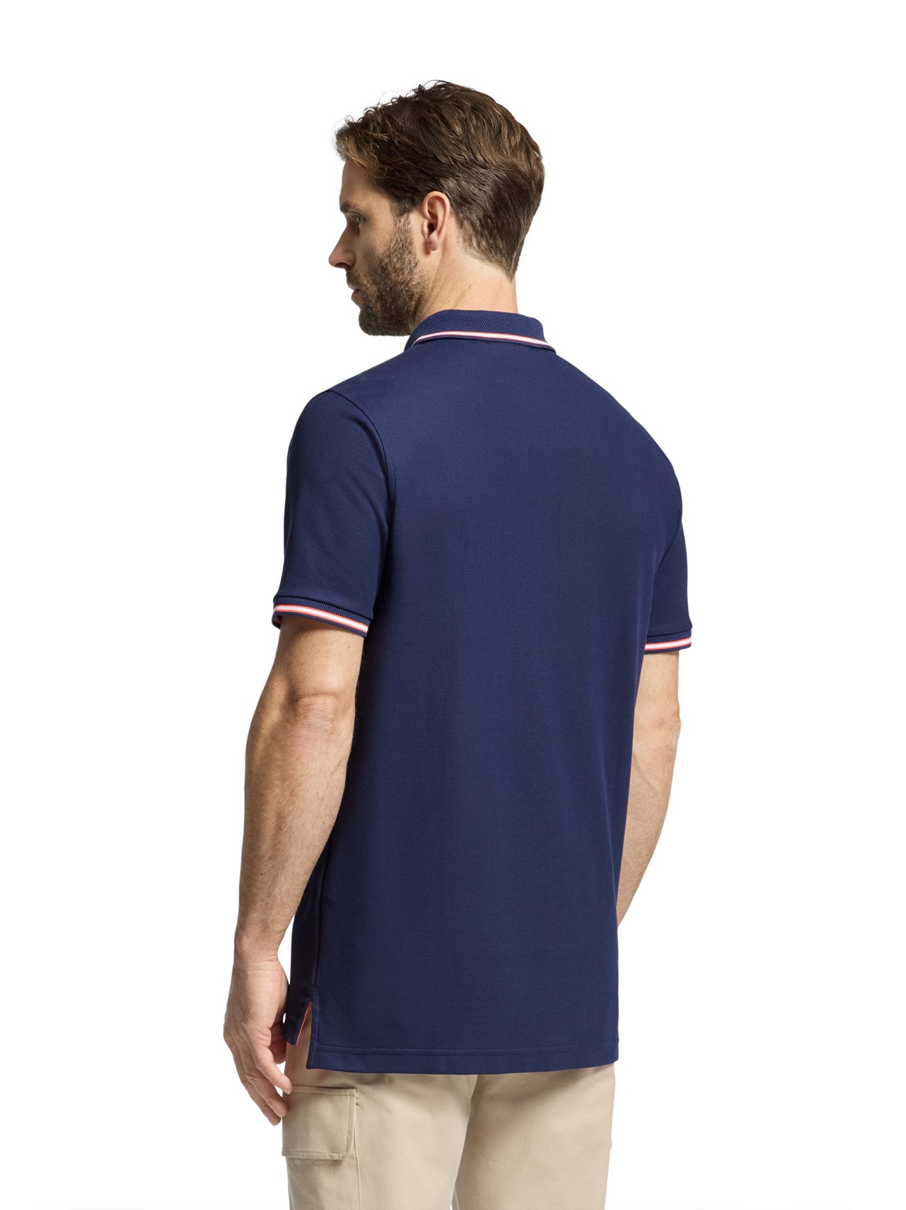 Mens Evening Blue Stirling Pique Polo Shirt