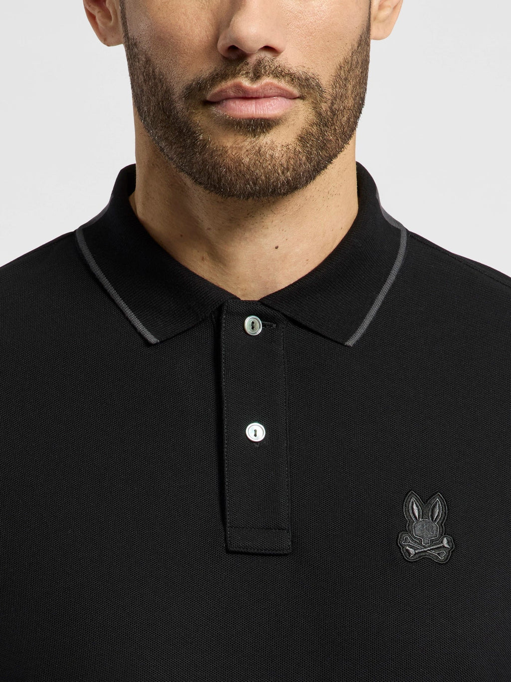 Mens Black New Castle Pique Polo Shirt