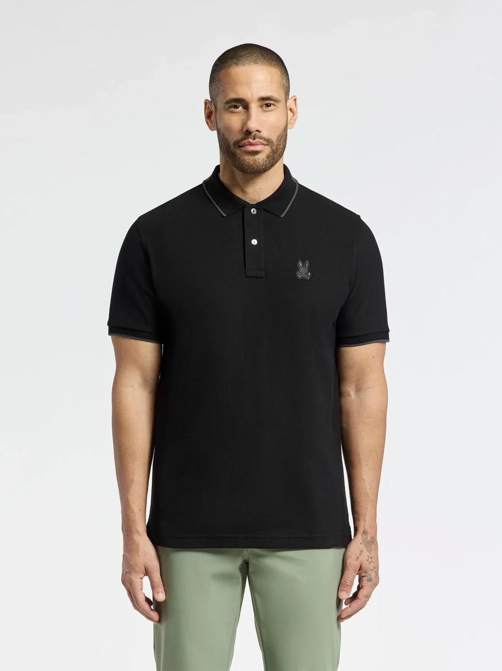 Mens Black New Castle Pique Polo Shirt