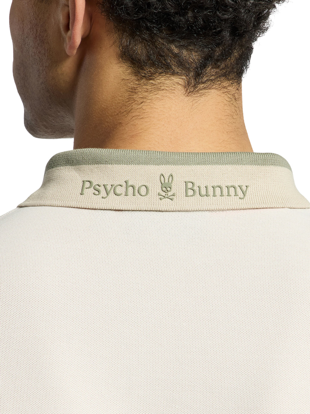 Mens Natural Linen Thatcher Pique Polo Shirt