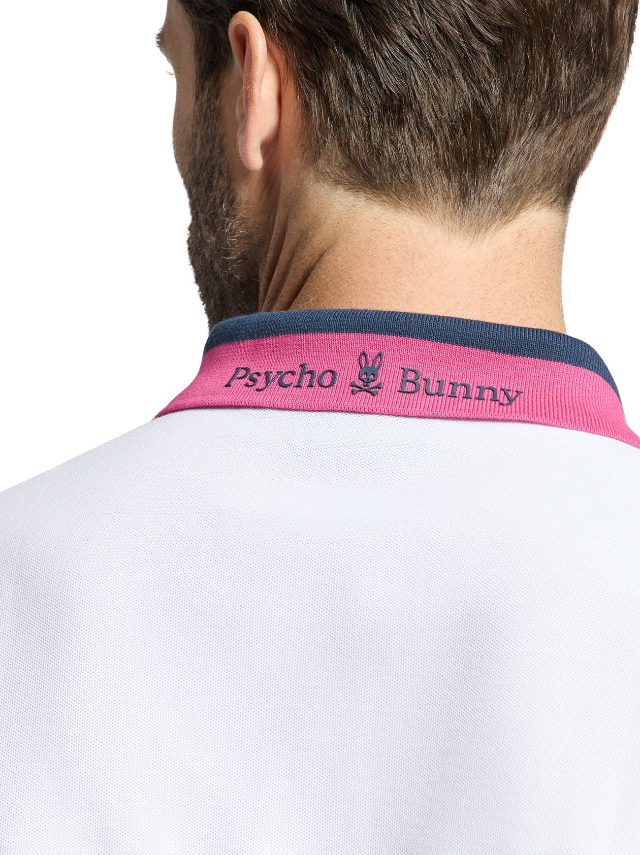 Mens White Thatcher Pique Polo Shirt