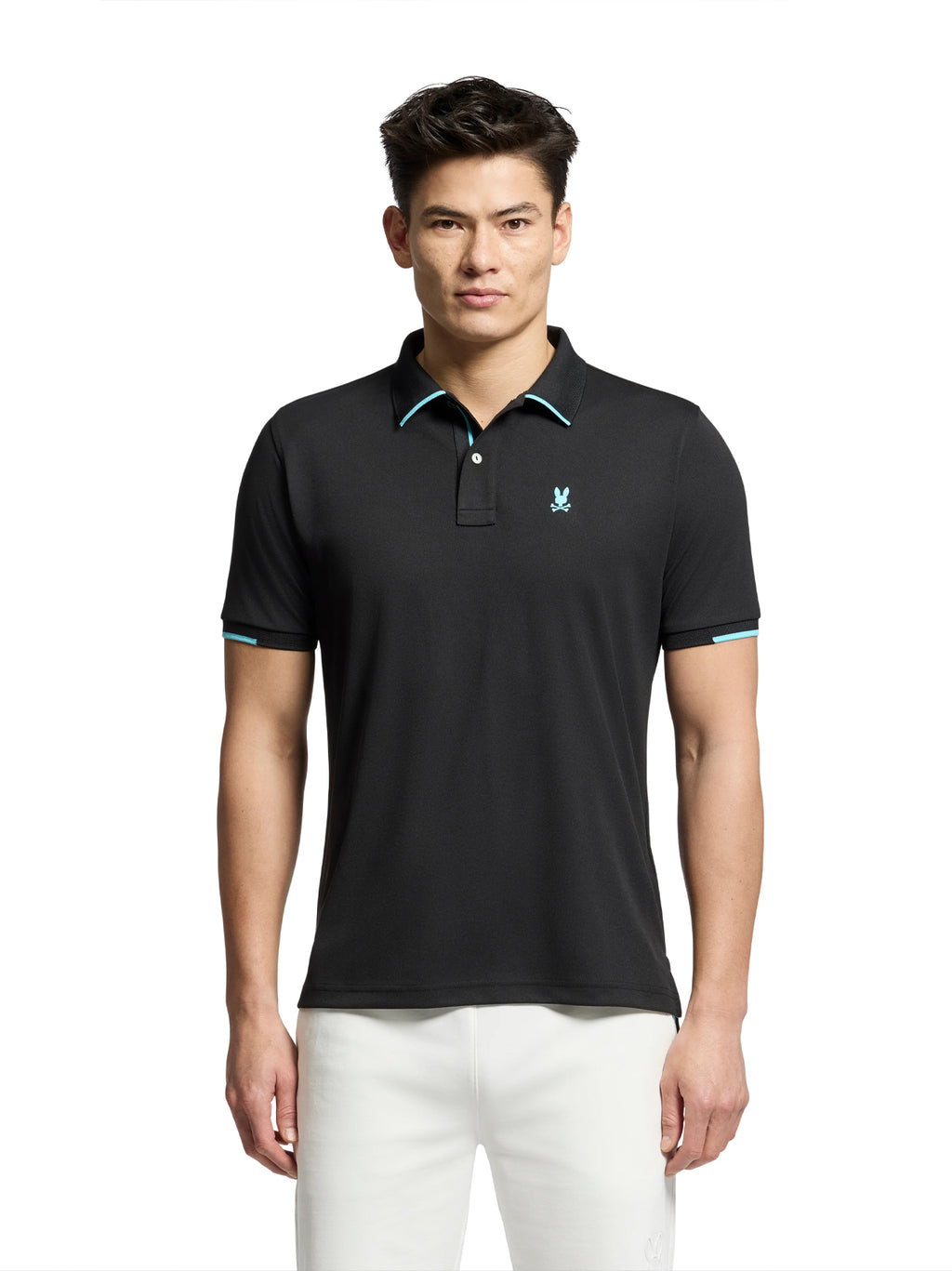 Mens Black Elliston Sport Pique Polo Shirt