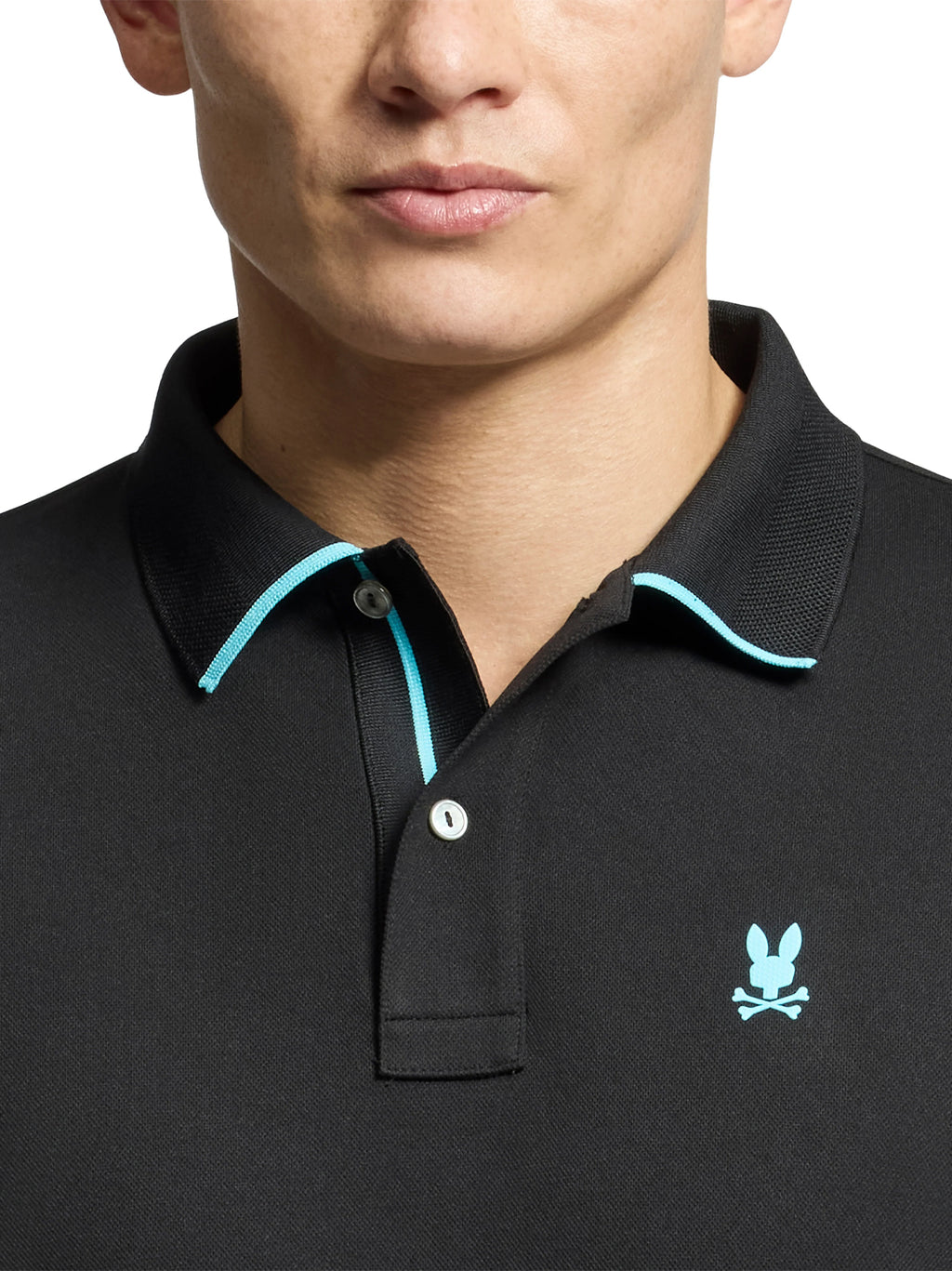 Mens Black Elliston Sport Pique Polo Shirt