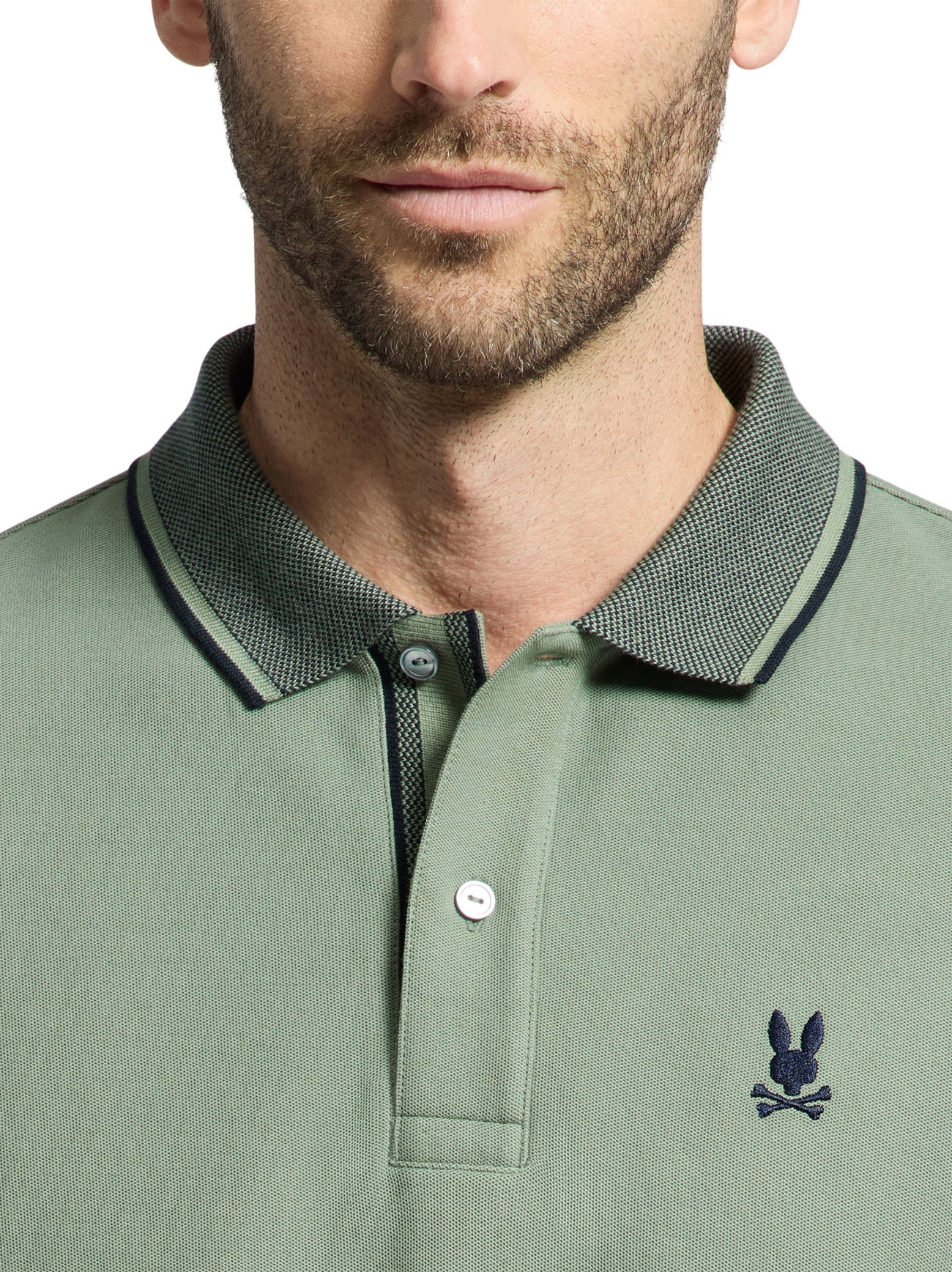 Mens Sea Spray Evandale Oxford Collar Pique Polo Shirt