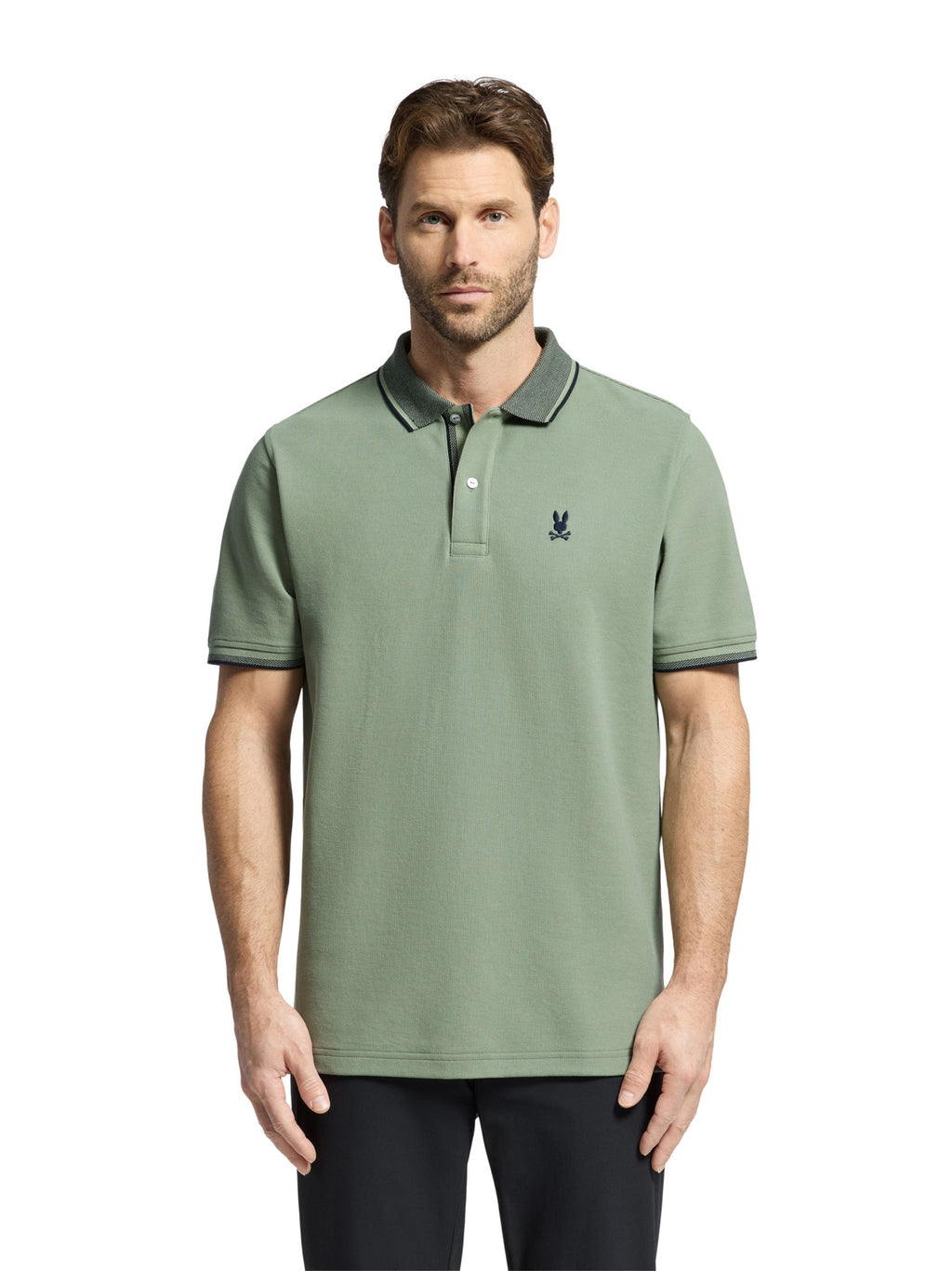 Mens Sea Spray Evandale Oxford Collar Pique Polo Shirt