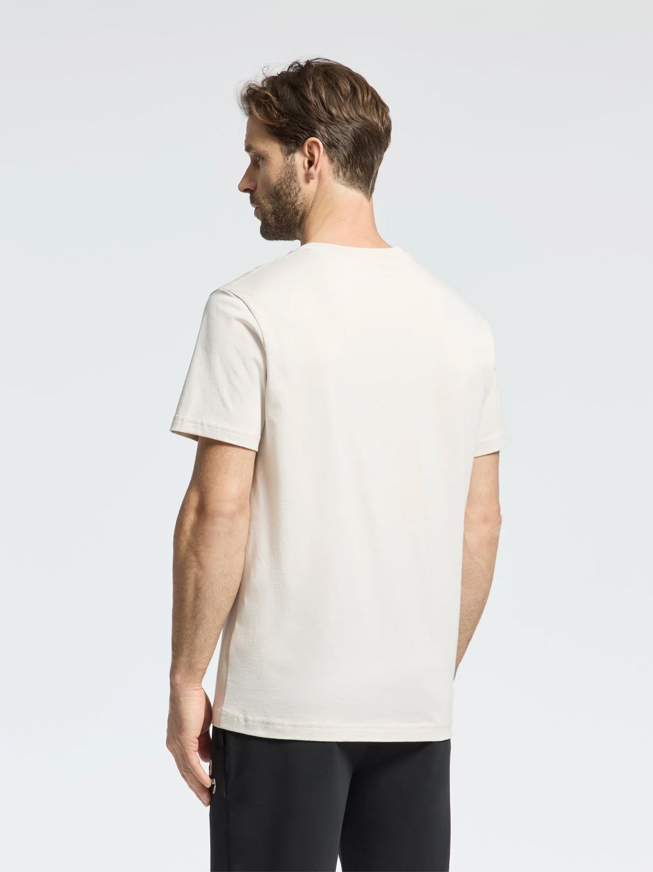 Mens Natural Linen Classic Crew Neck T-Shirt
