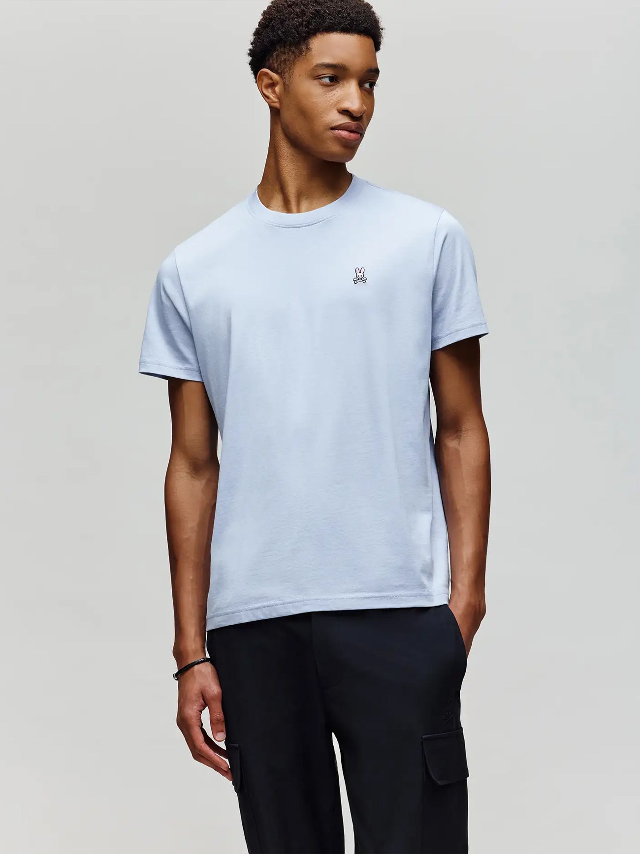 Mens Zen Blue Classic Crew Neck T-Shirt