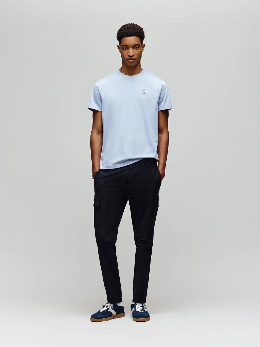 Mens Zen Blue Classic Crew Neck T-Shirt