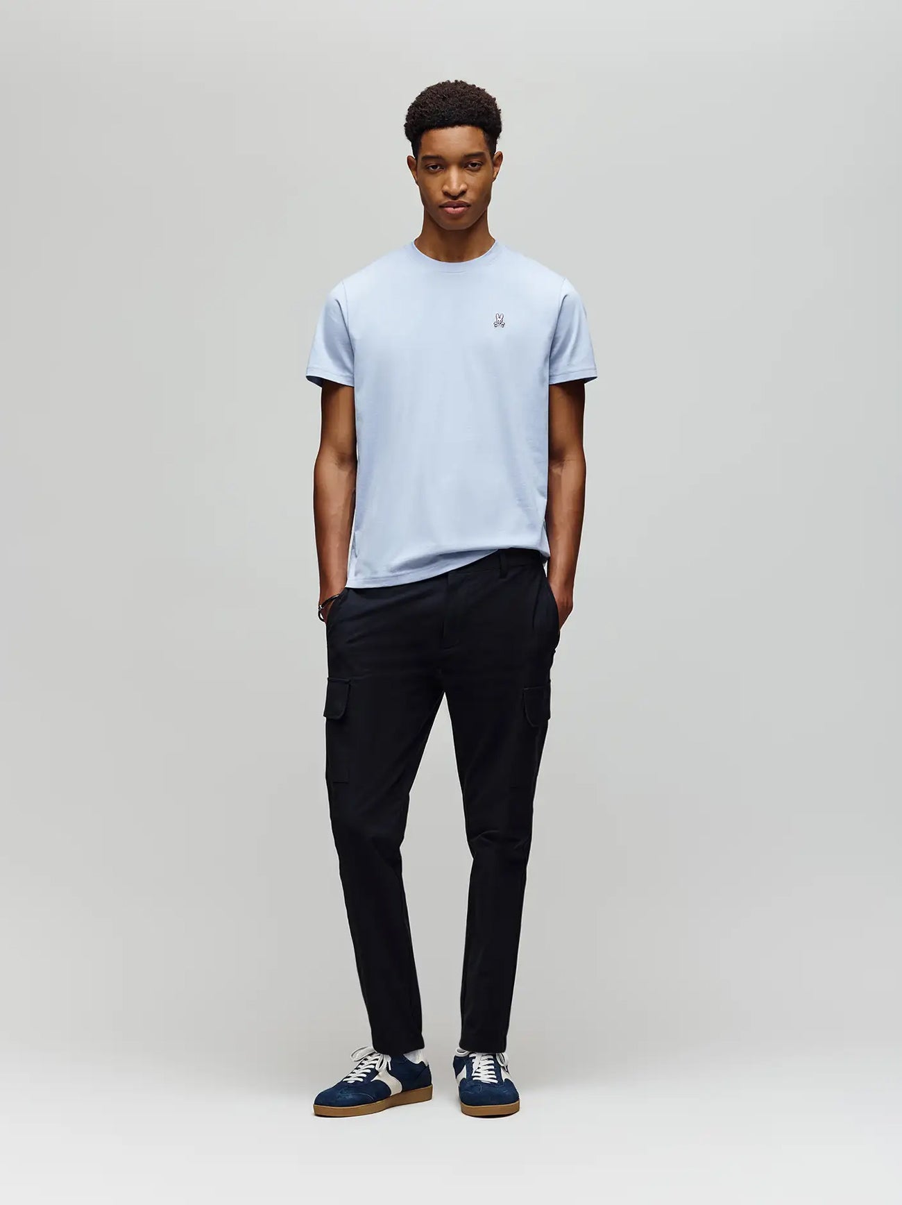 Mens Zen Blue Classic Crew Neck T-Shirt