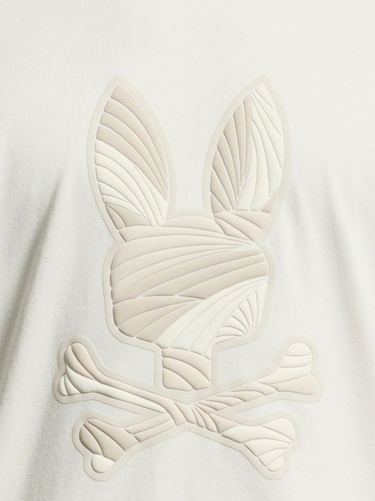 Mens Natural Linen Baxter Embroidered Graphic T-Shirt