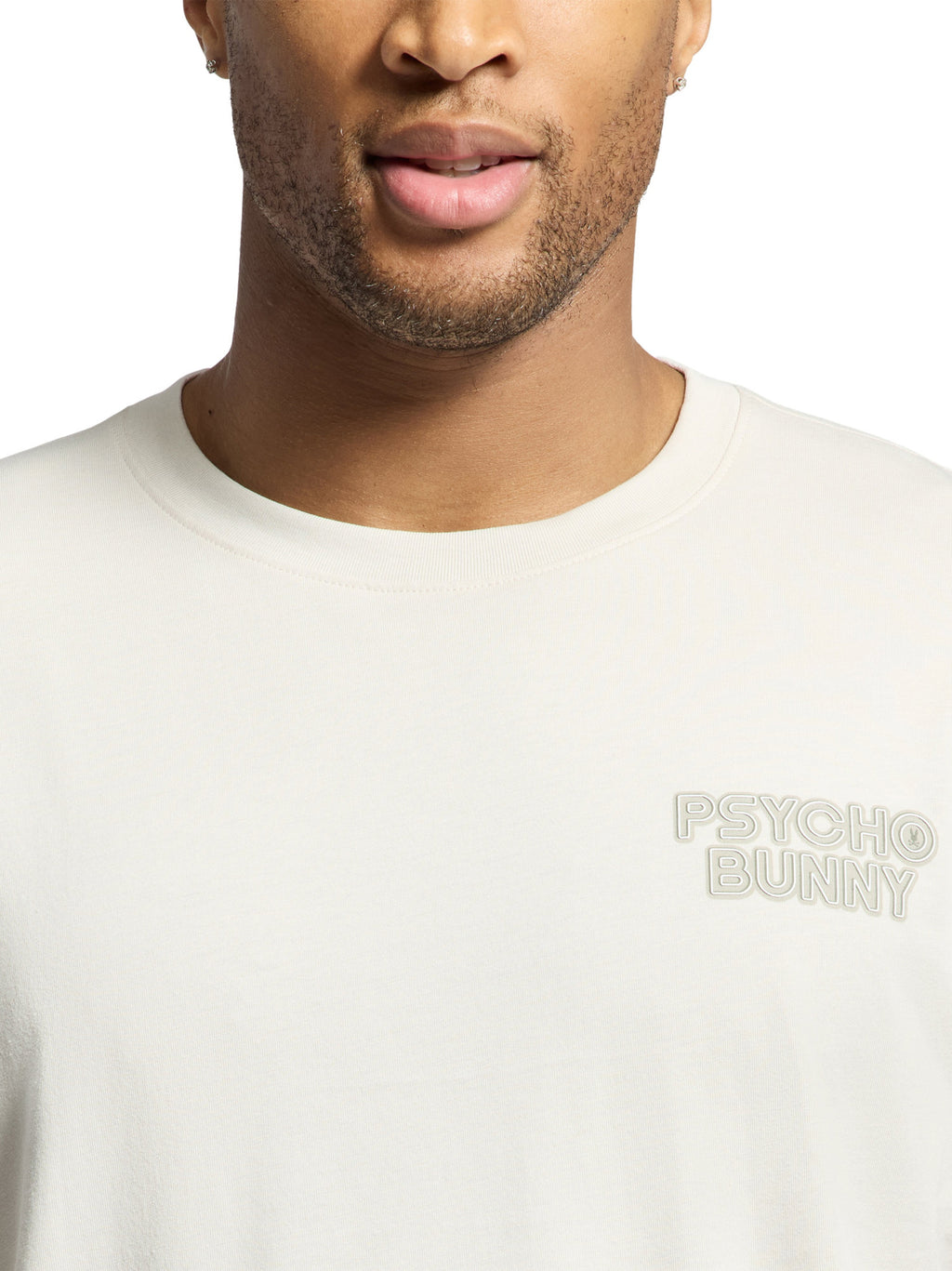 Mens Natural Linen Sydney Back Graphic T-Shirt