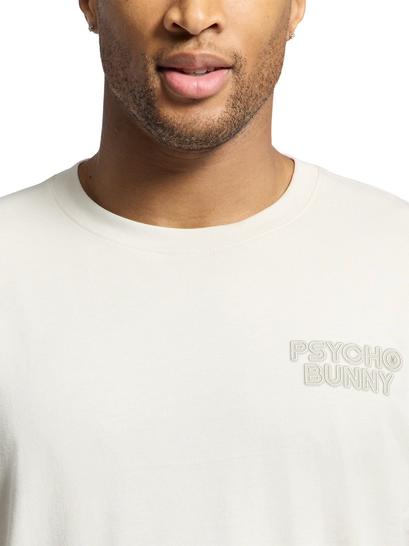 Mens Natural Linen Sydney Back Graphic T-Shirt