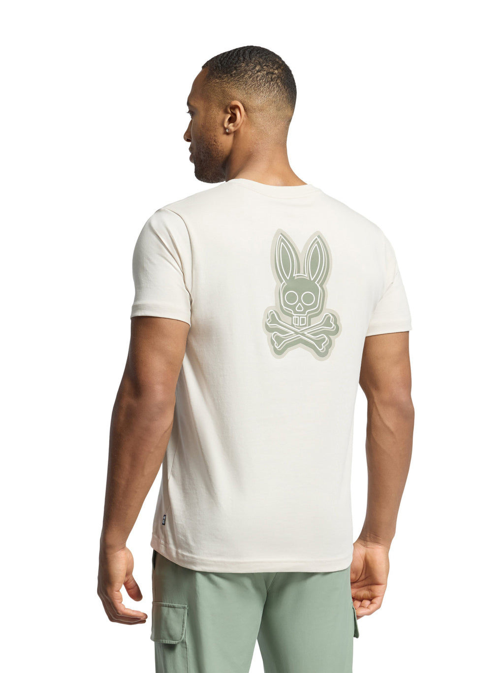 Mens Natural Linen Sydney Back Graphic T-Shirt