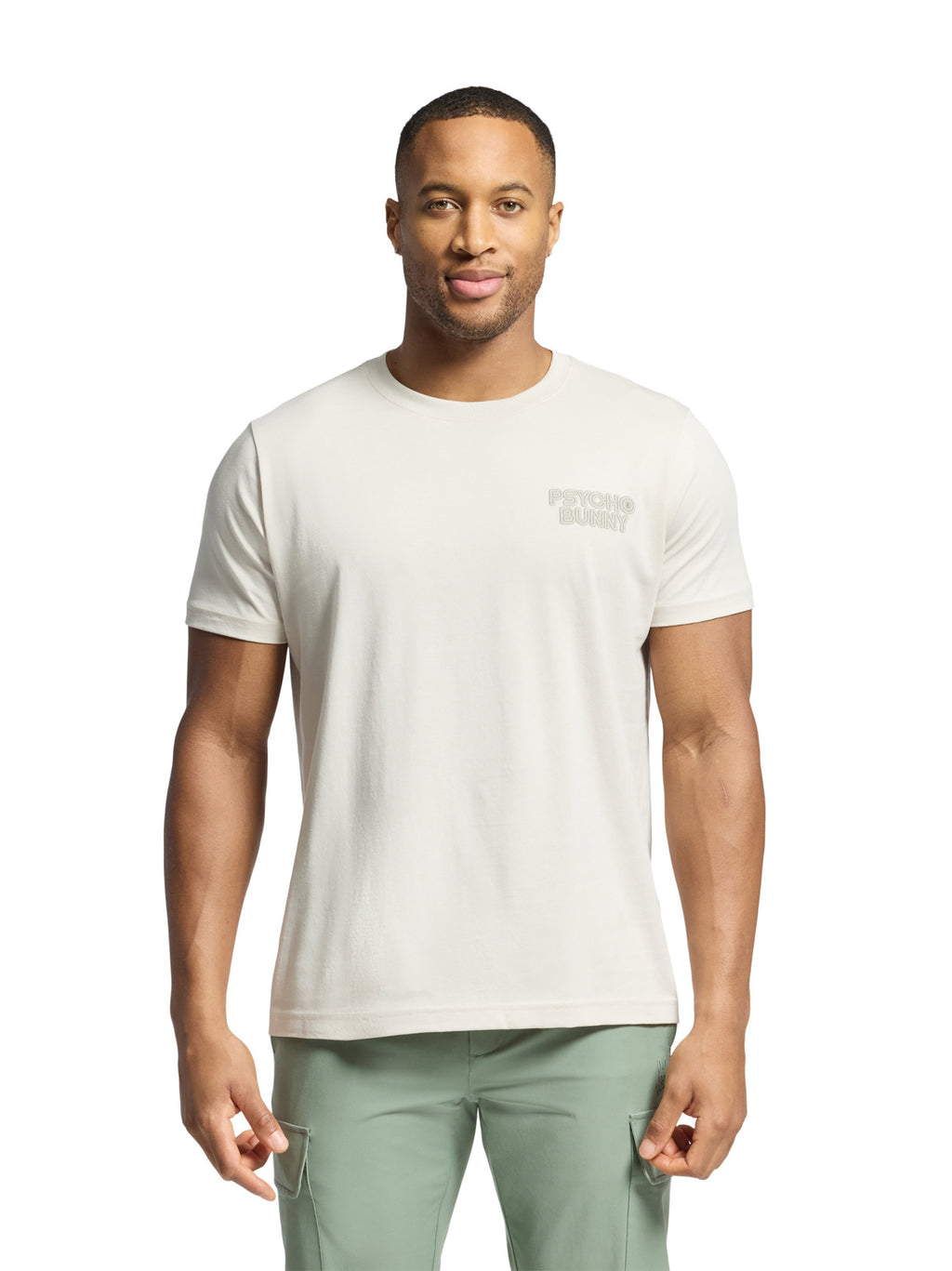 Mens Natural Linen Sydney Back Graphic T-Shirt
