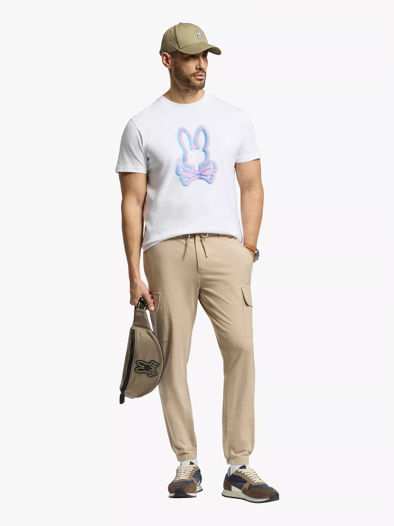 Mens White Logo Graphic T-Shirt