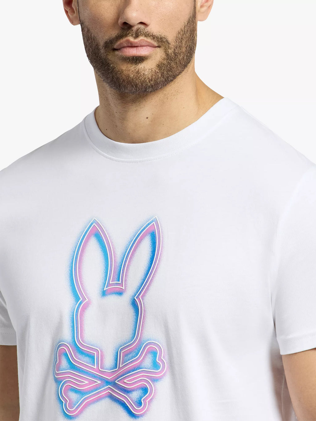 Mens White Logo Graphic T-Shirt