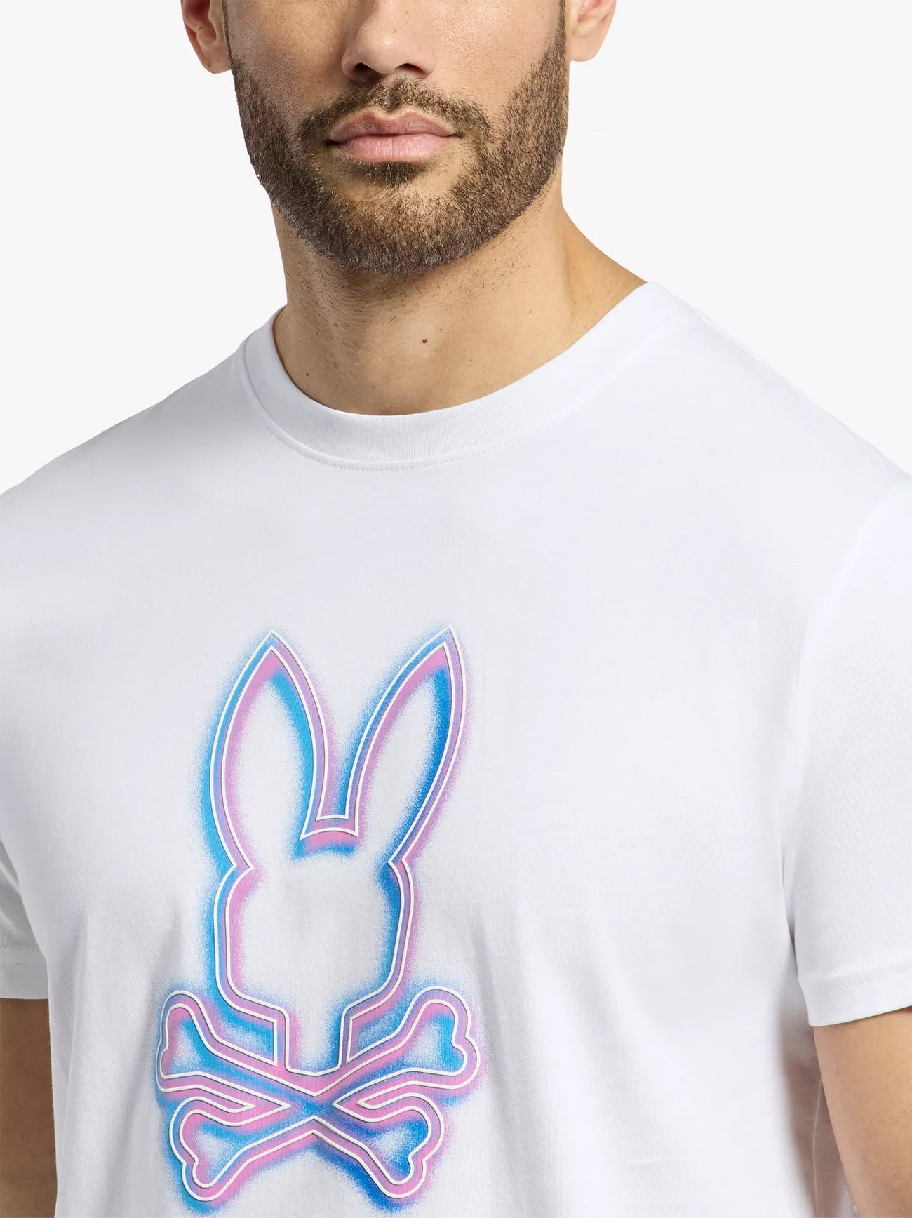 Mens White Logo Graphic T-Shirt