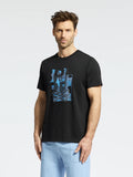 Mens Black Zealand Graphic T-Shirt