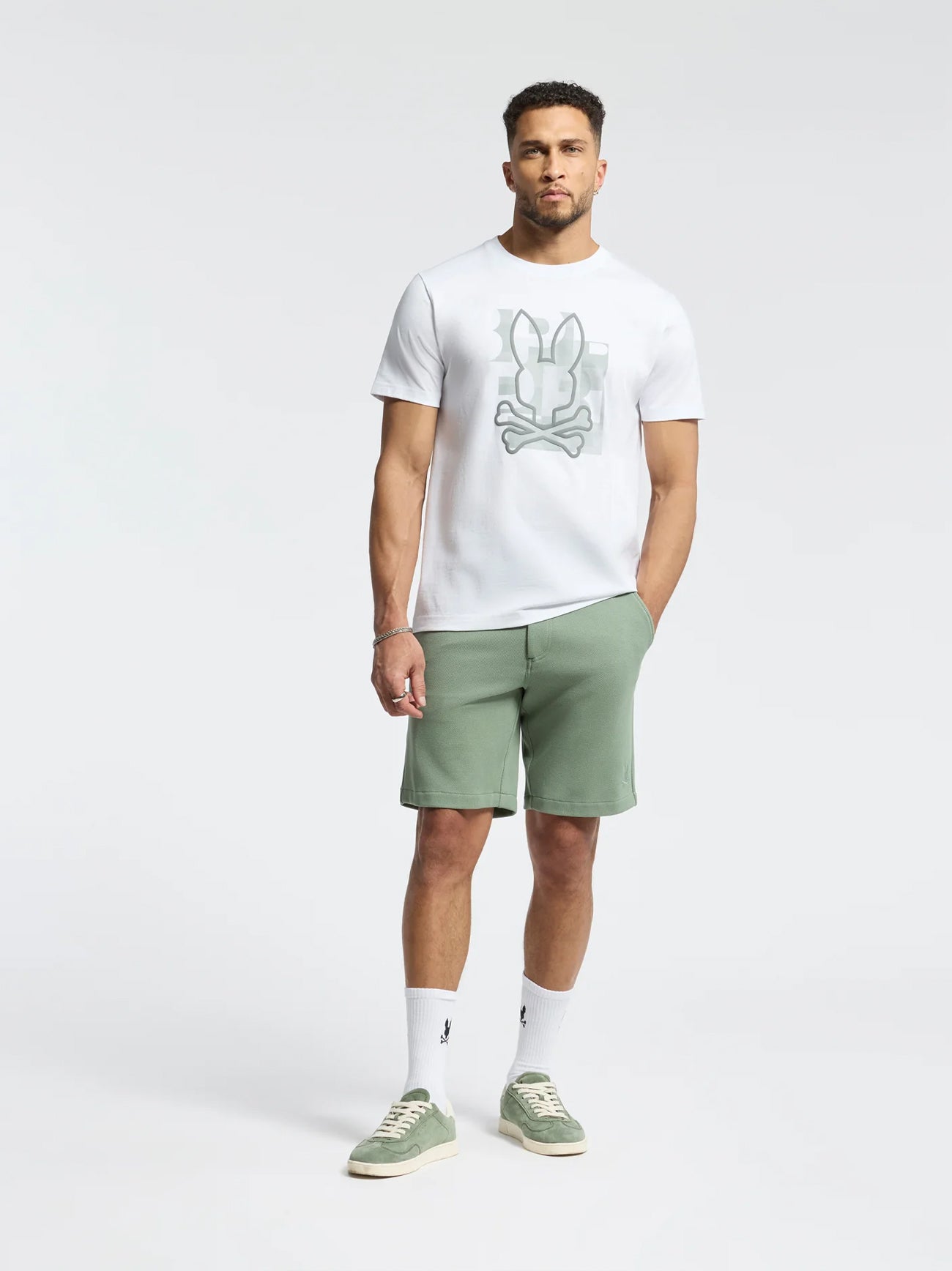 Mens White Zealand Graphic T-Shirt