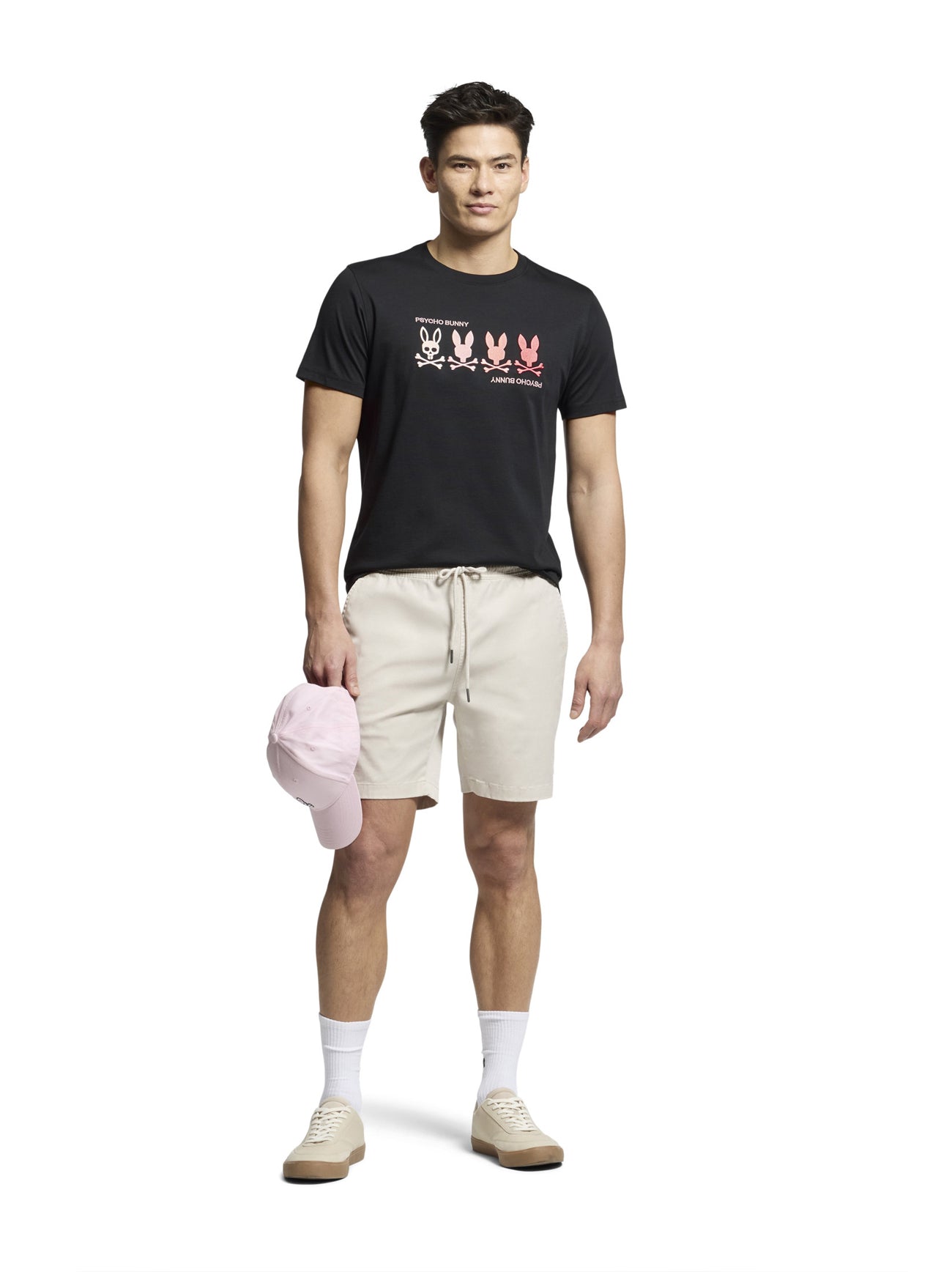 Mens Black Oceania Embroidered Graphic T-Shirt