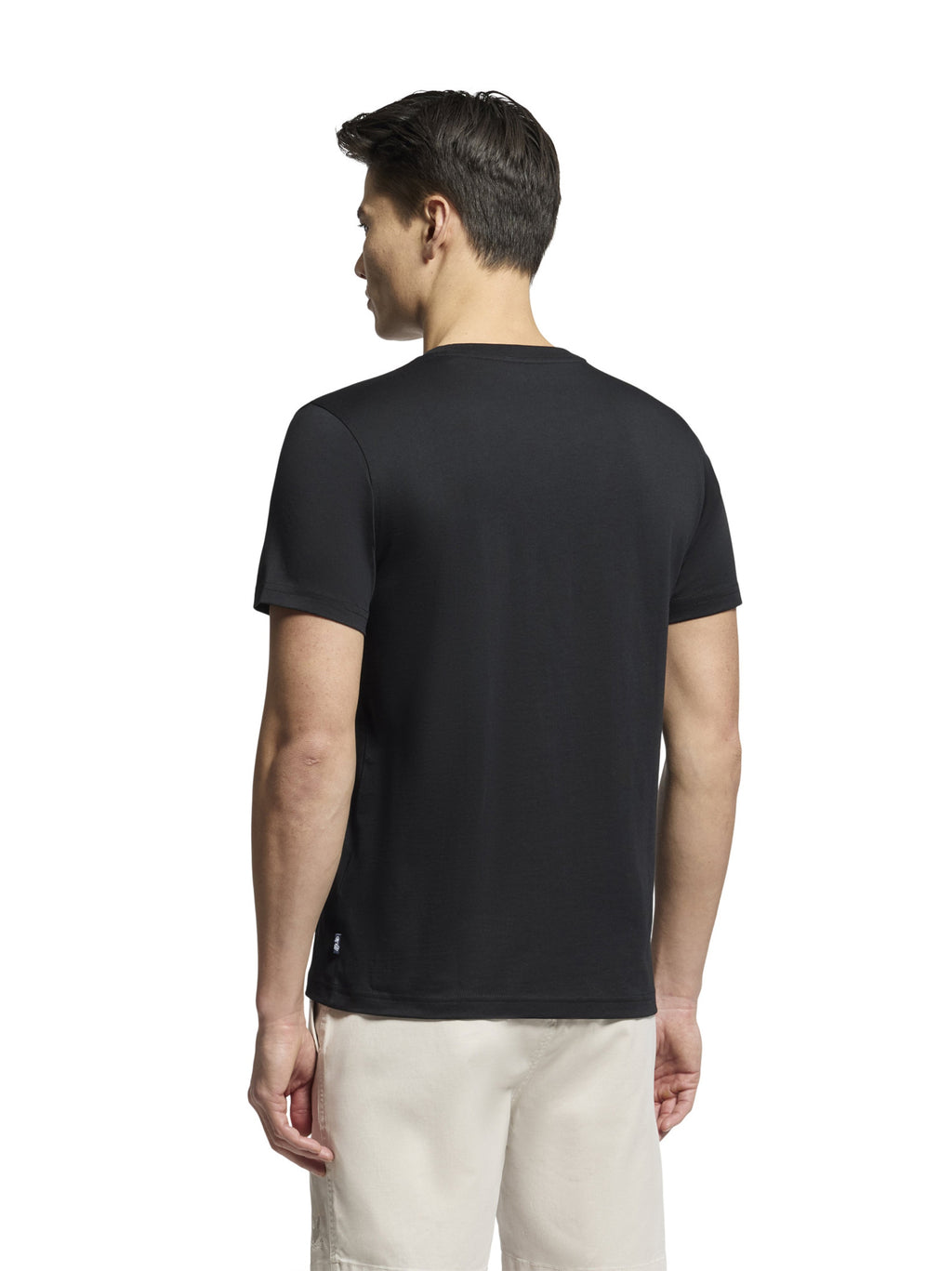 Mens Black Oceania Embroidered Graphic T-Shirt