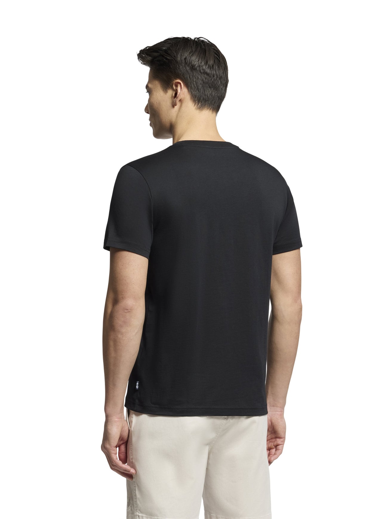 Mens Black Oceania Embroidered Graphic T-Shirt