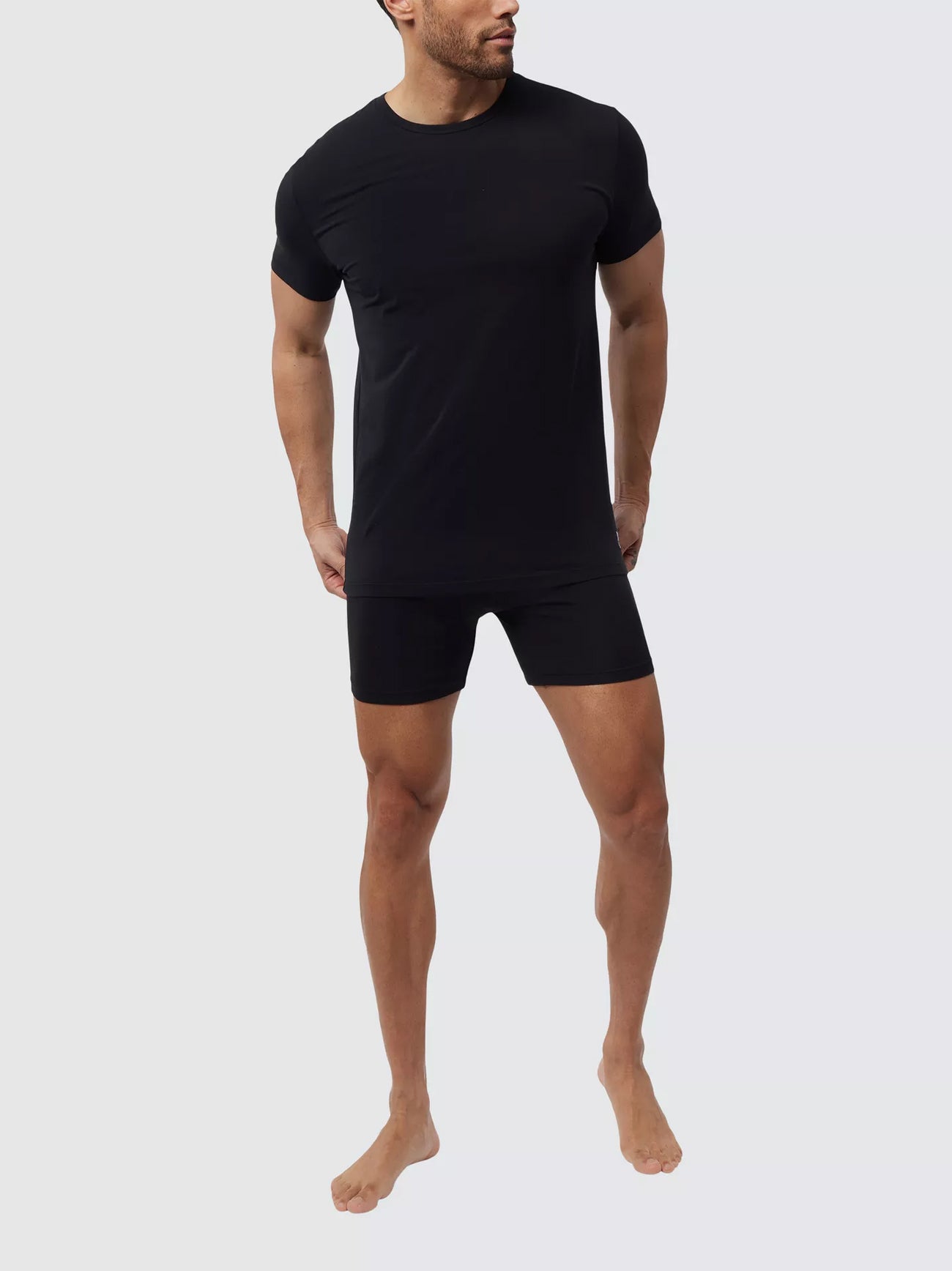 Mens Black 2 Pack Crew Neck T-Shirt