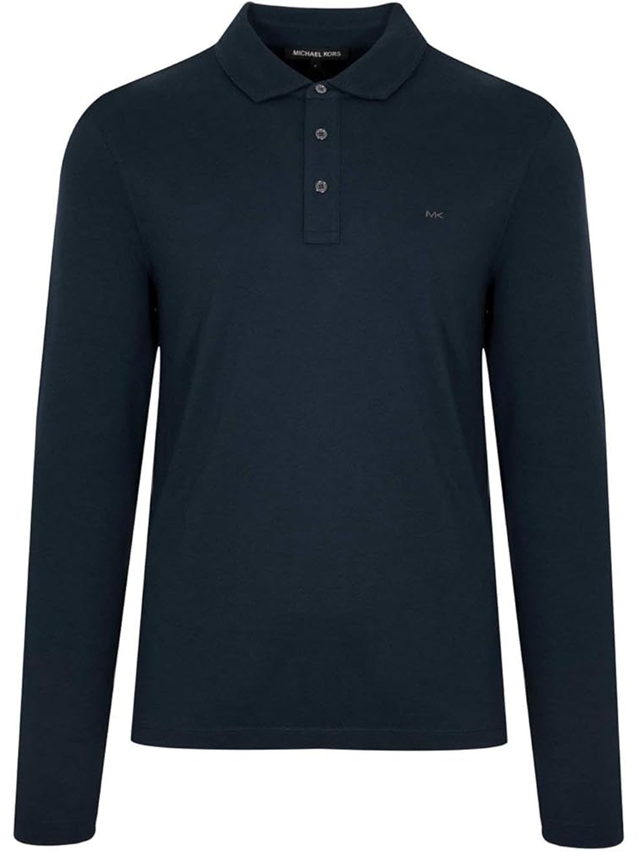 Midnight Melange Long-Sleeve Polo Shirt