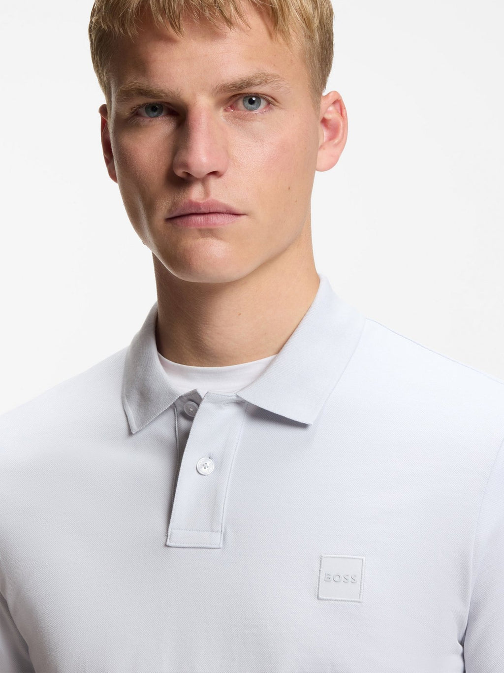Mens Light Pastel Blue Passenger Short Sleeve Polo Shirt