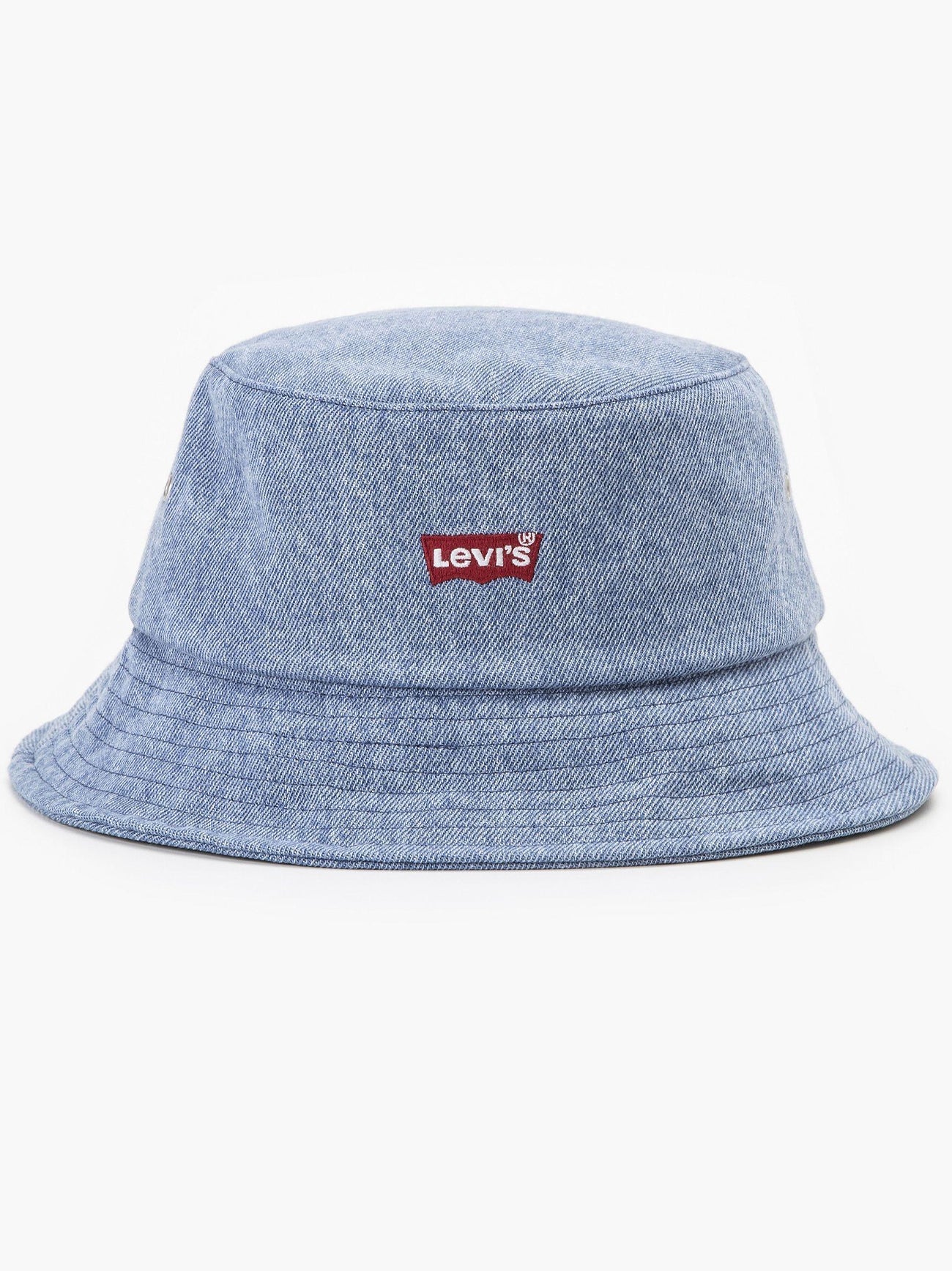 Mens Indigo Light Wash 9 Batwing Bucket Hat