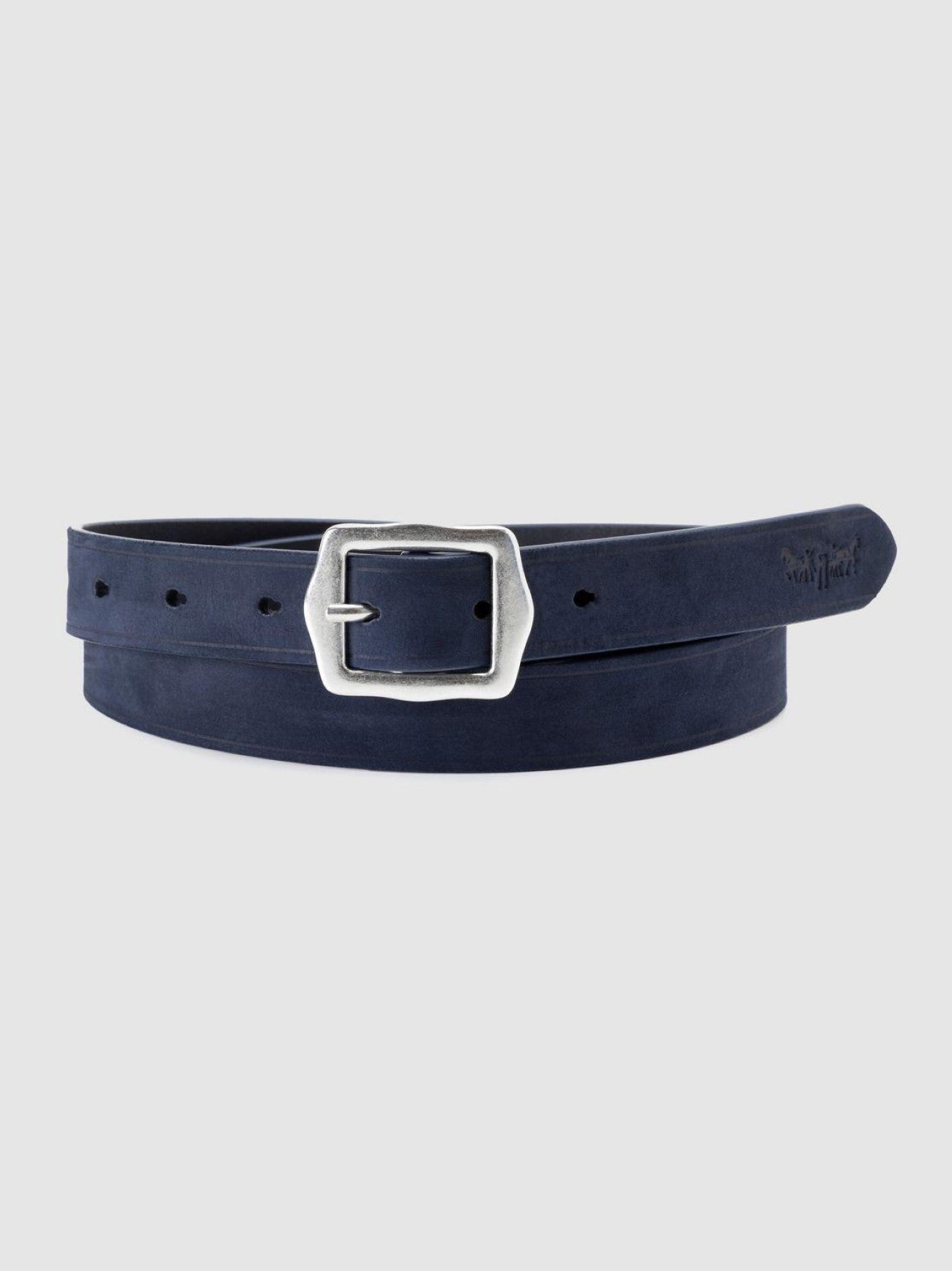 Womens Navy Blue Women Lux Leather Belt