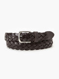 Mens Licffc Leather Braid Batson Brown Belt