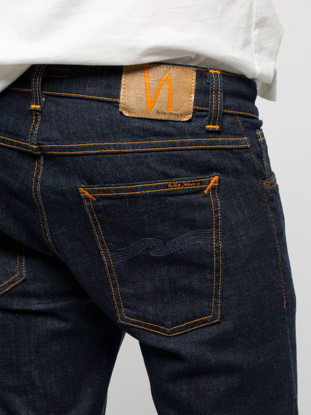 Mens Dark Blue Wash Tight Terry Rinse Twill Jean
