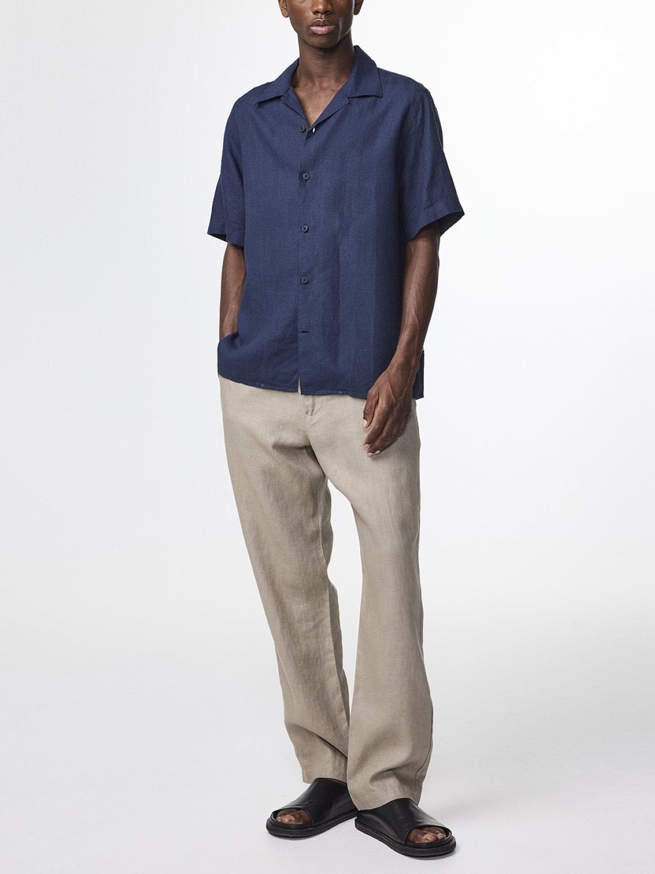 Mens Navy Blue Julio Modal Shirt