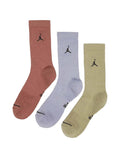 Mens Assorted Jordan Everyday Crew 3-Pack Sock